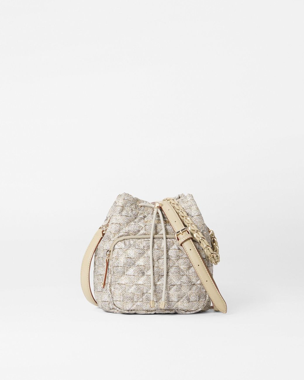MZ Wallace Small Jute Crosby Drawstring Bucket Bag in Natural Lyst