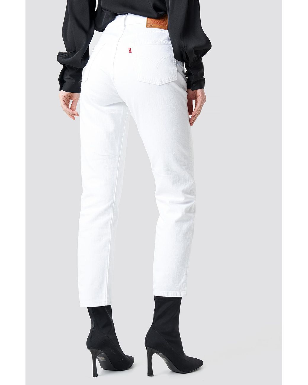Levi's 501 Crop Jeans White | Lyst UK