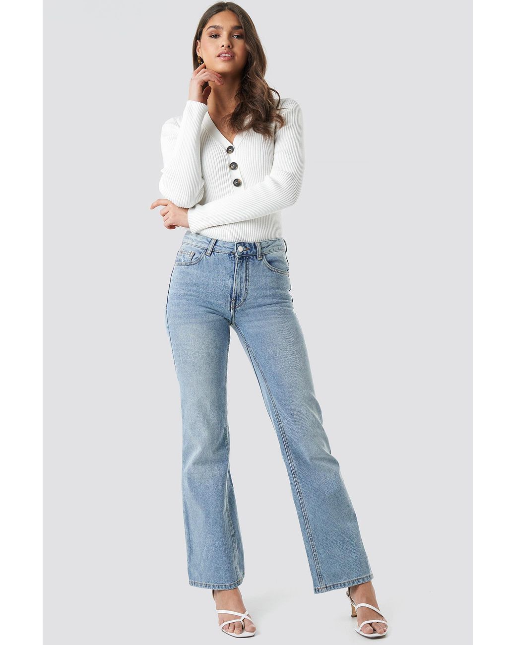 Mango Denim Blue Choco Jeans | Lyst