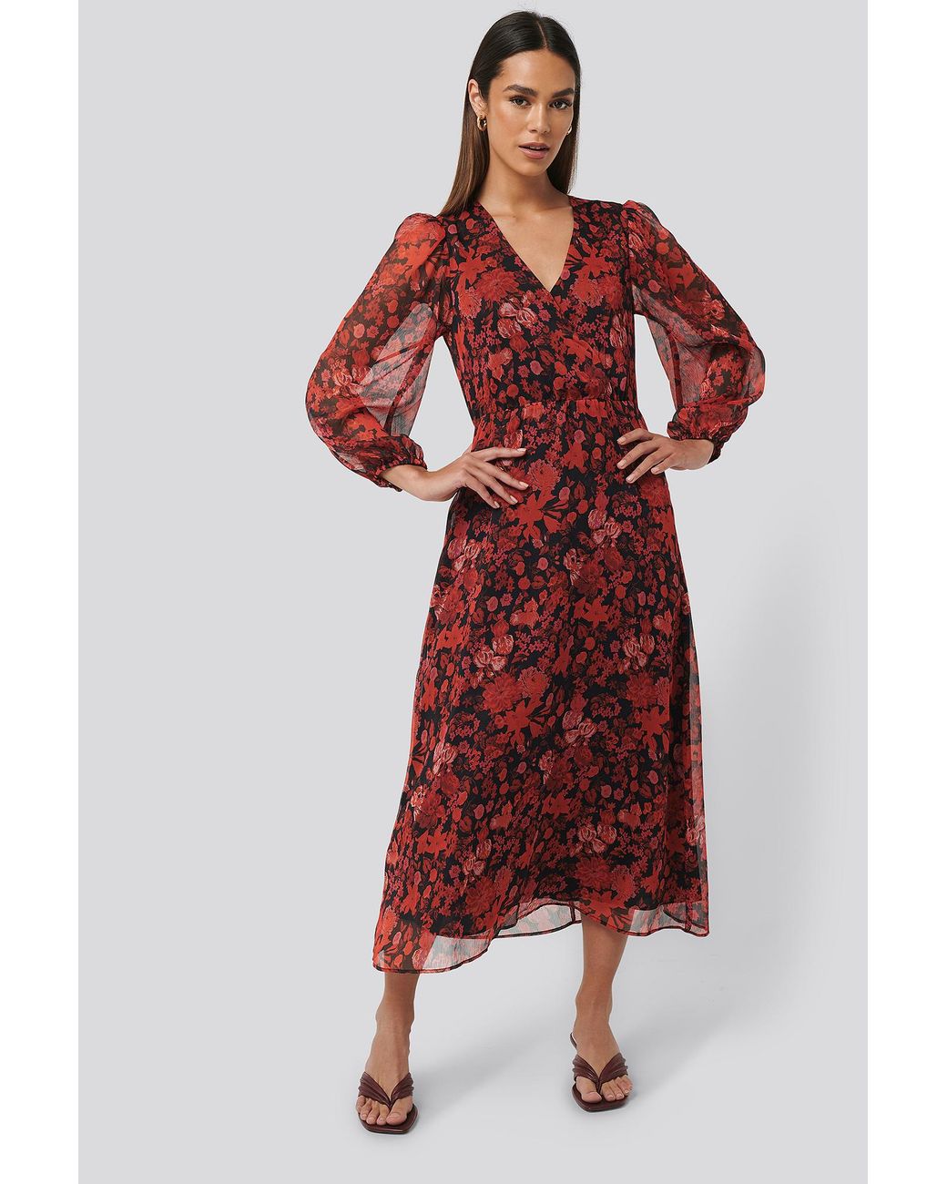 Winona Dress Mango en coloris Rouge | Lyst