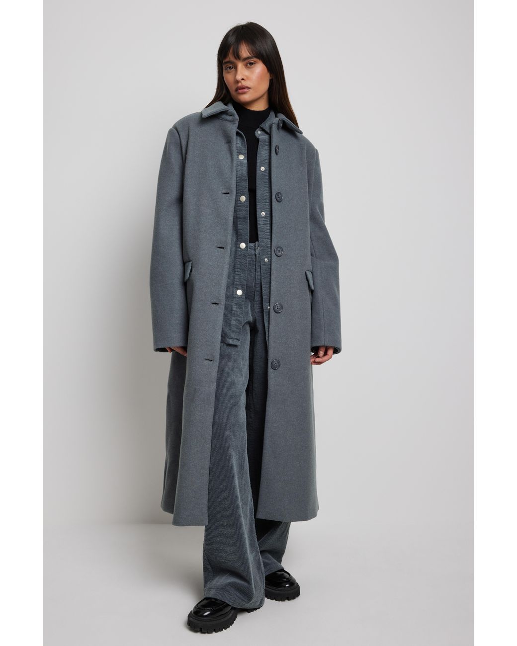 BIG COLLAR TUCK SHOULDER COAT ジャケット/アウター トレンチコート ...