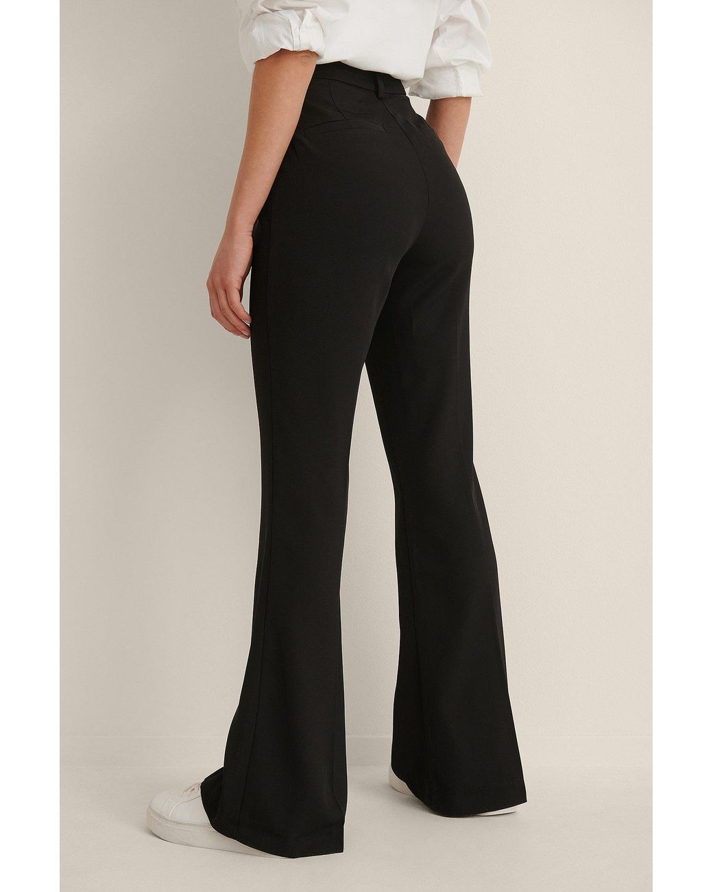 NA-KD Synthetic Black Flared Tailored 