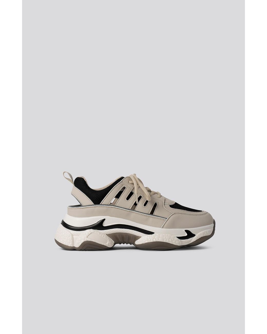 chunky beige trainers