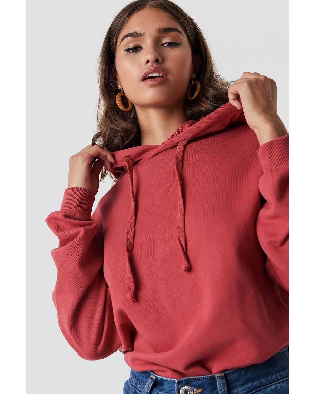 basic red hoodie