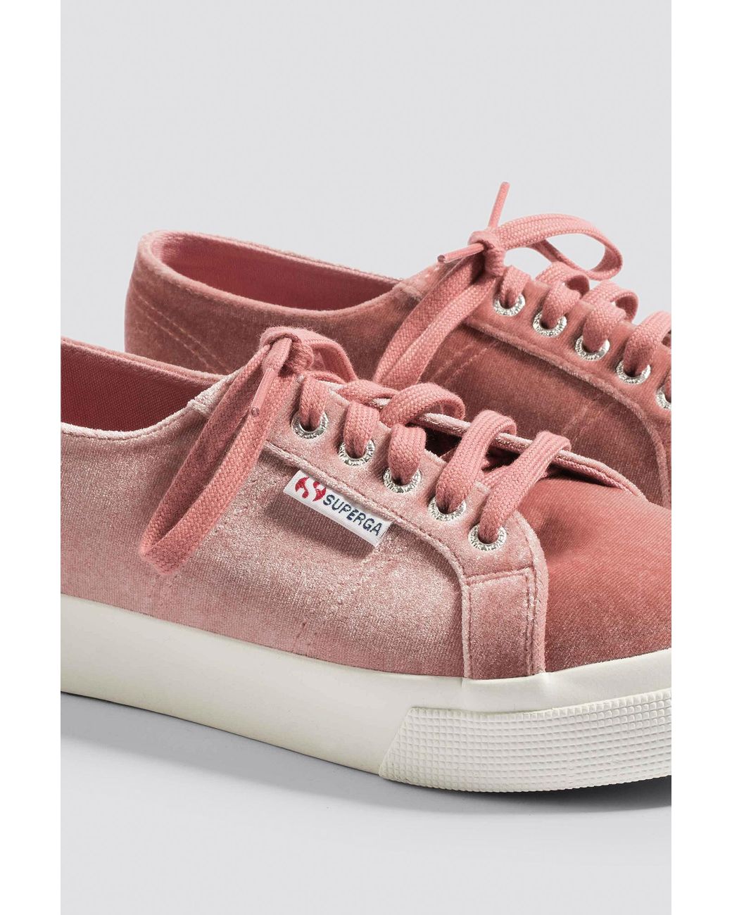 pink velvet superga