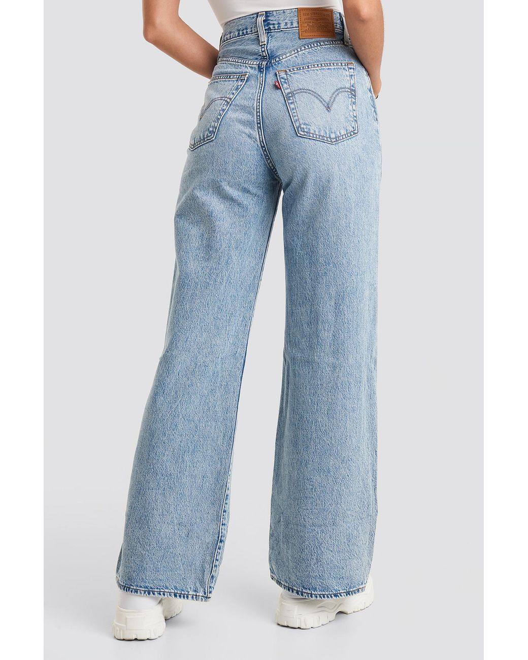 Levi's Denim Ribcage Wide Leg Jeans Blue | Lyst