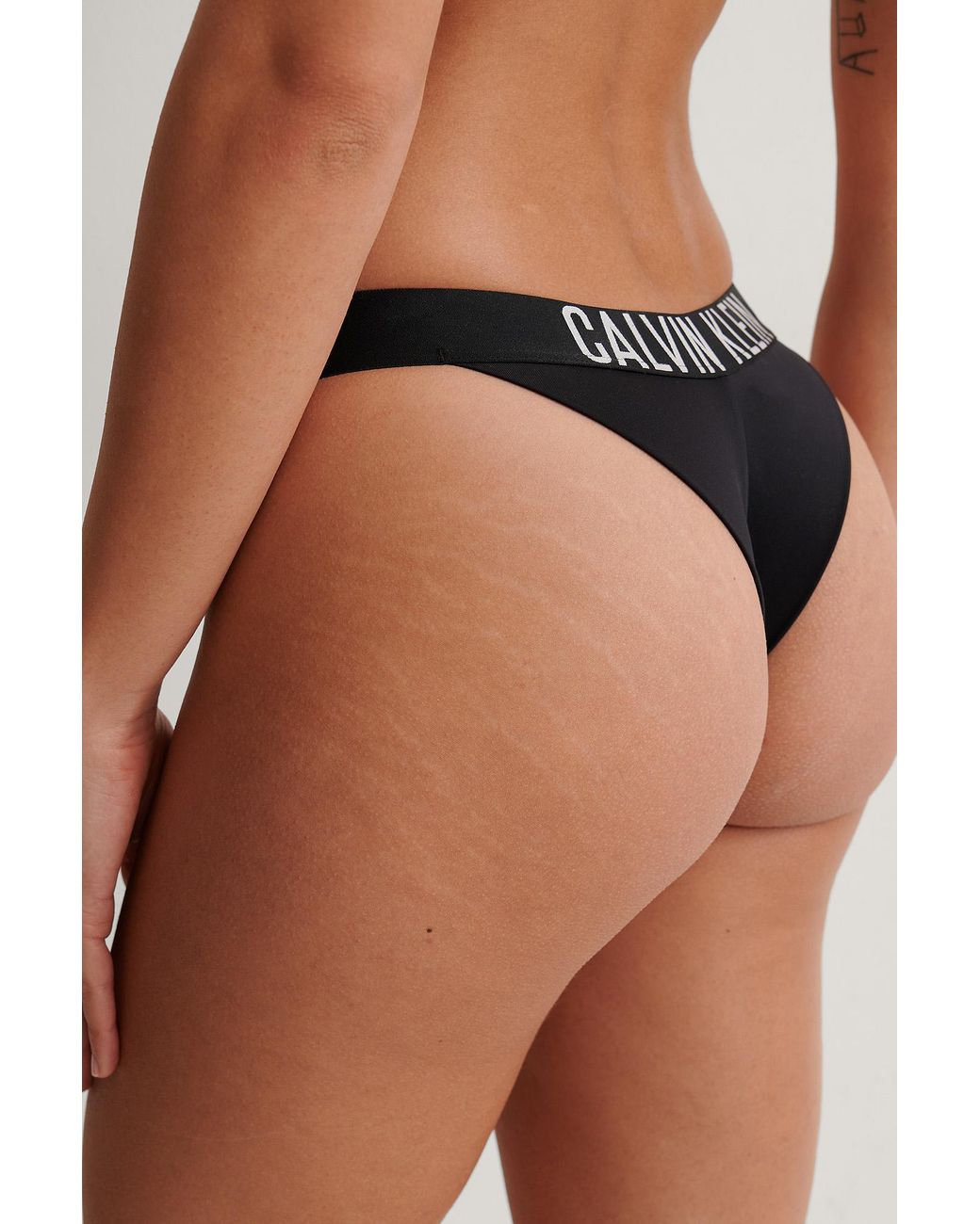 Calvin Klein Black Brazilian Bikini Bottom | Lyst