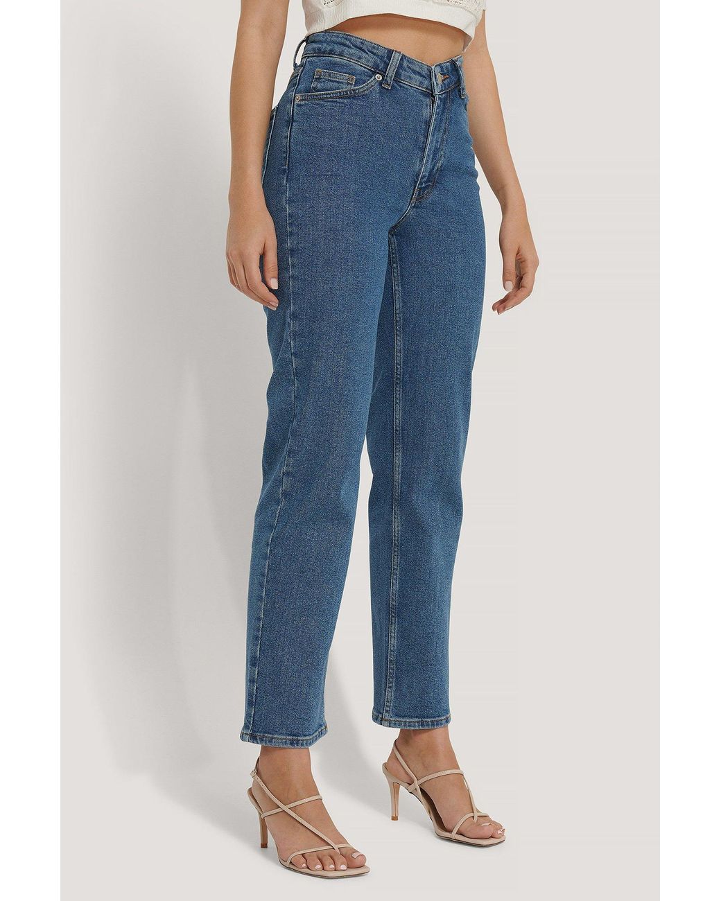 V-shaped Waist Straight Denim | Lyst