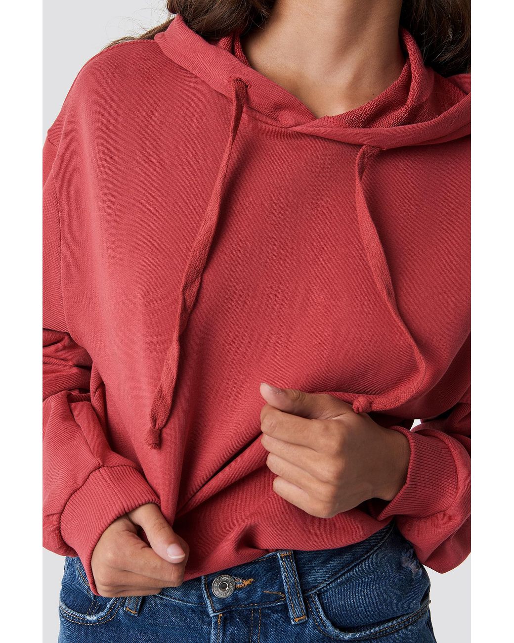 red basic hoodie