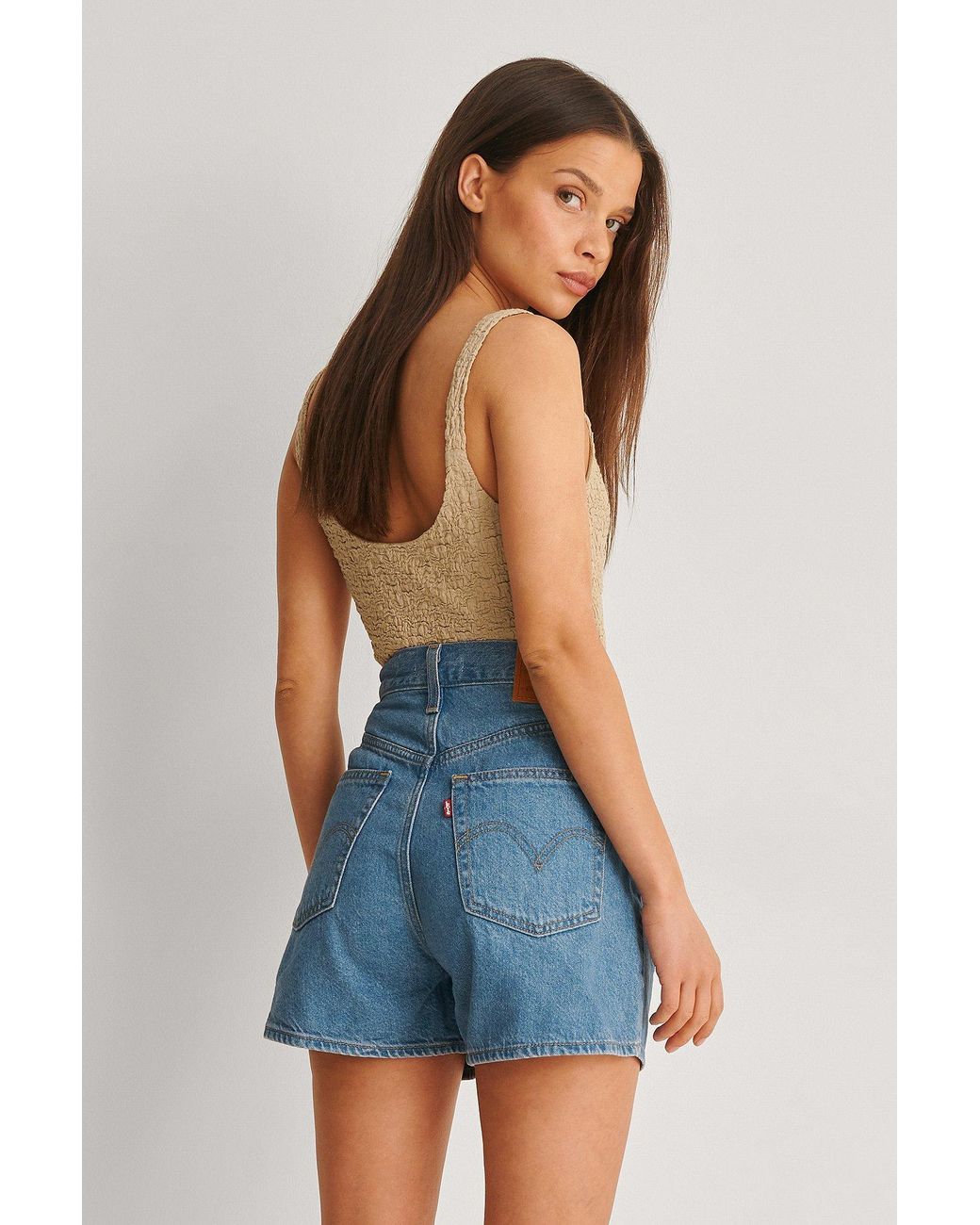 levi's high loose denim shorts