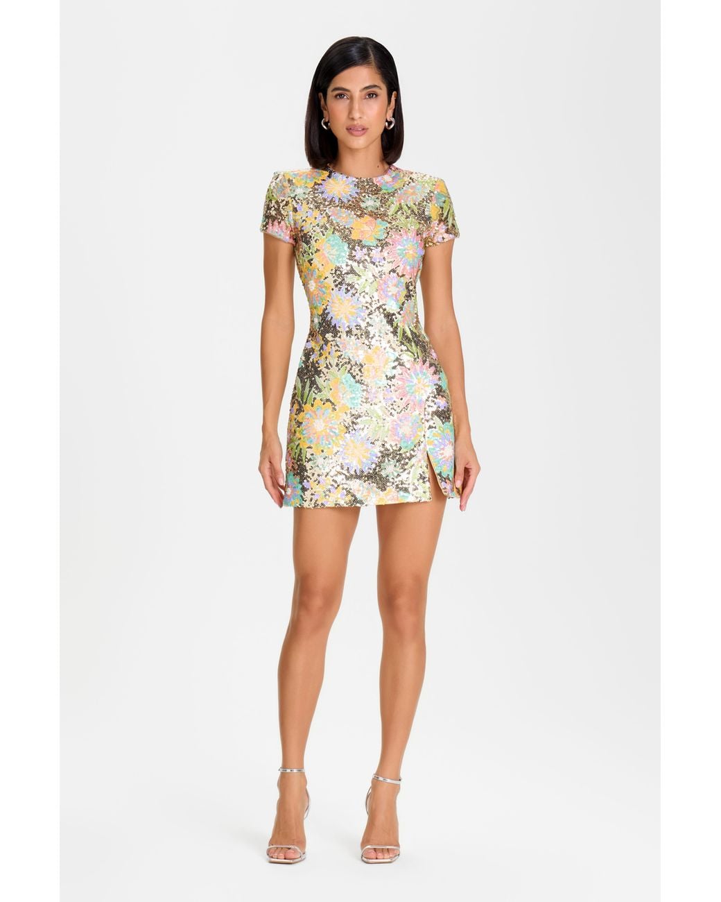 Mini White Nadine Merabi Everly Floral Dress