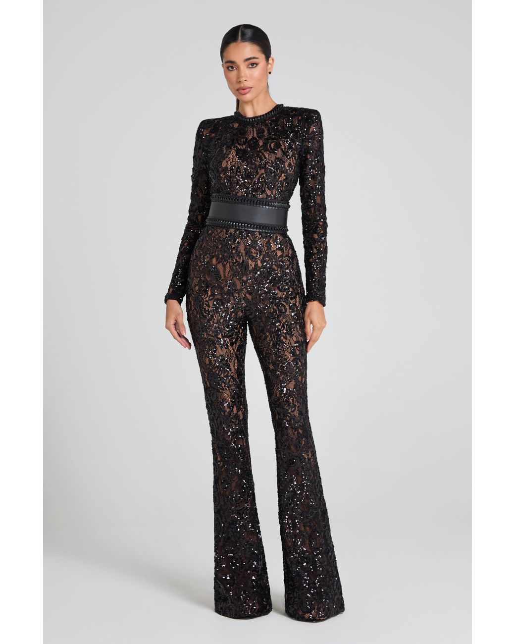 Nadine Merabi Black Bella Jumpsuit
