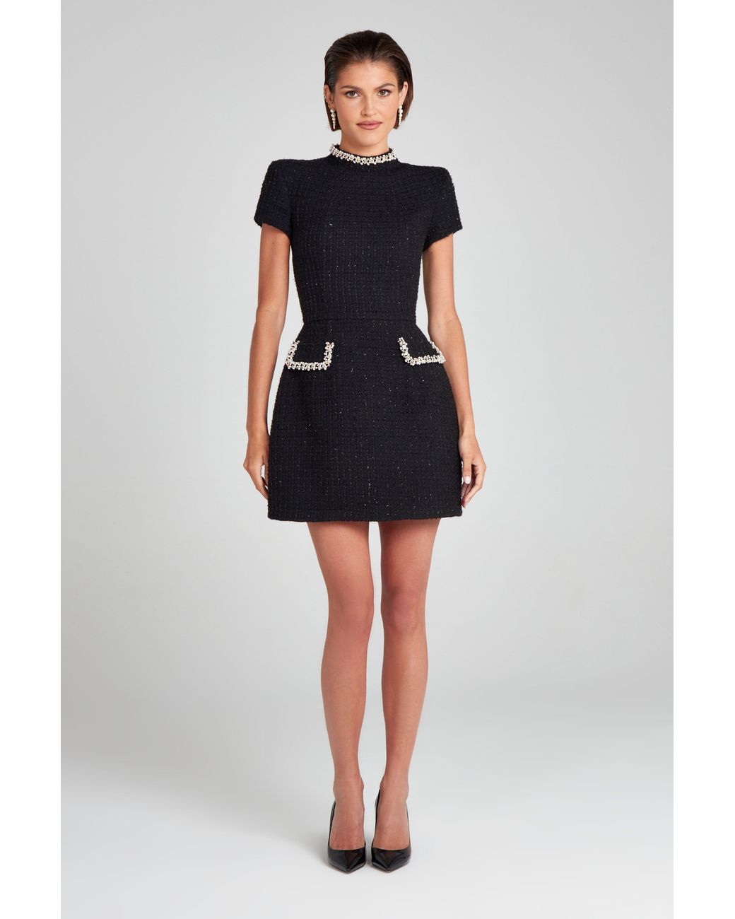 Nadine Merabi Black Simone Dress