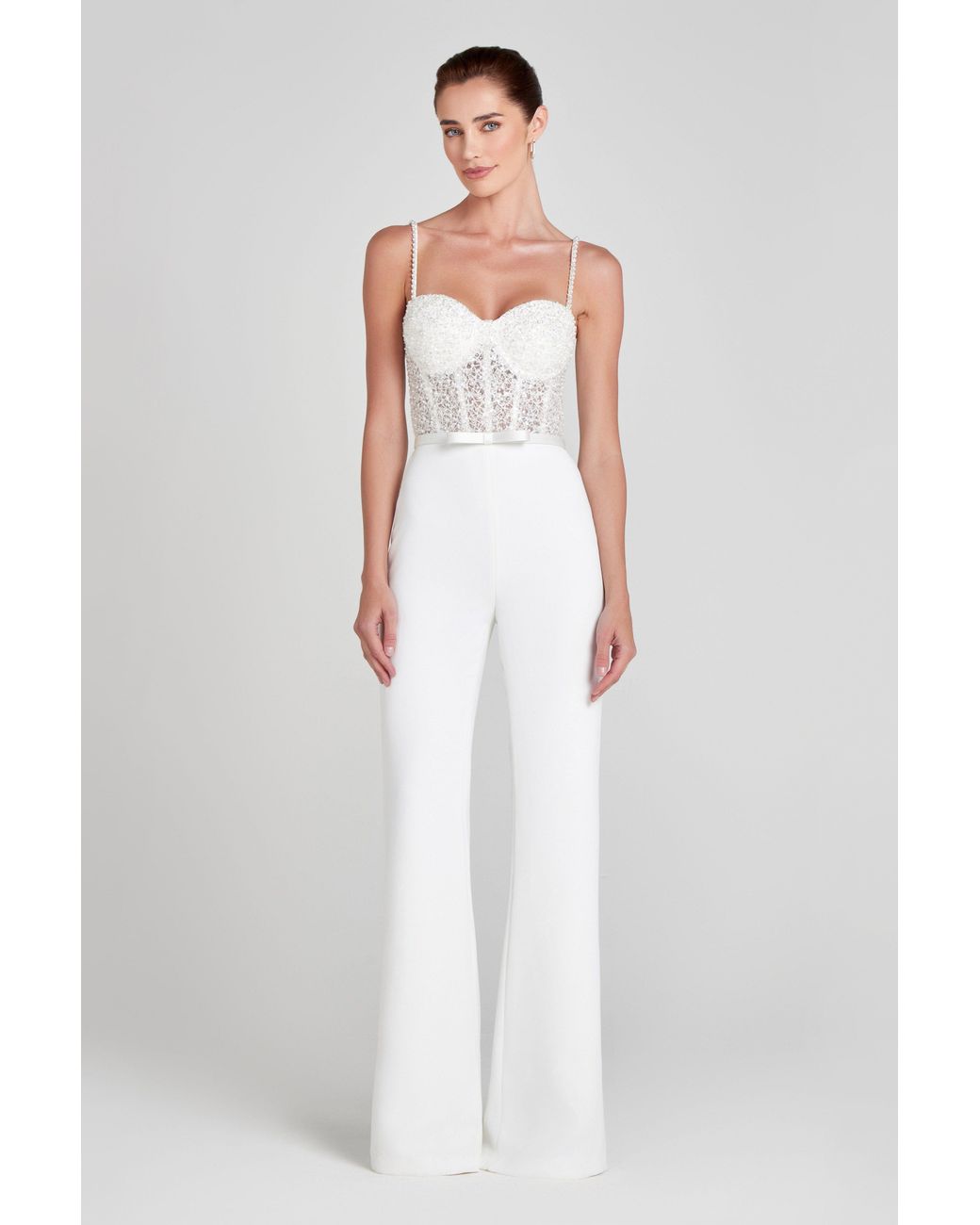 Nadine Merabi White Aurora Jumpsuit