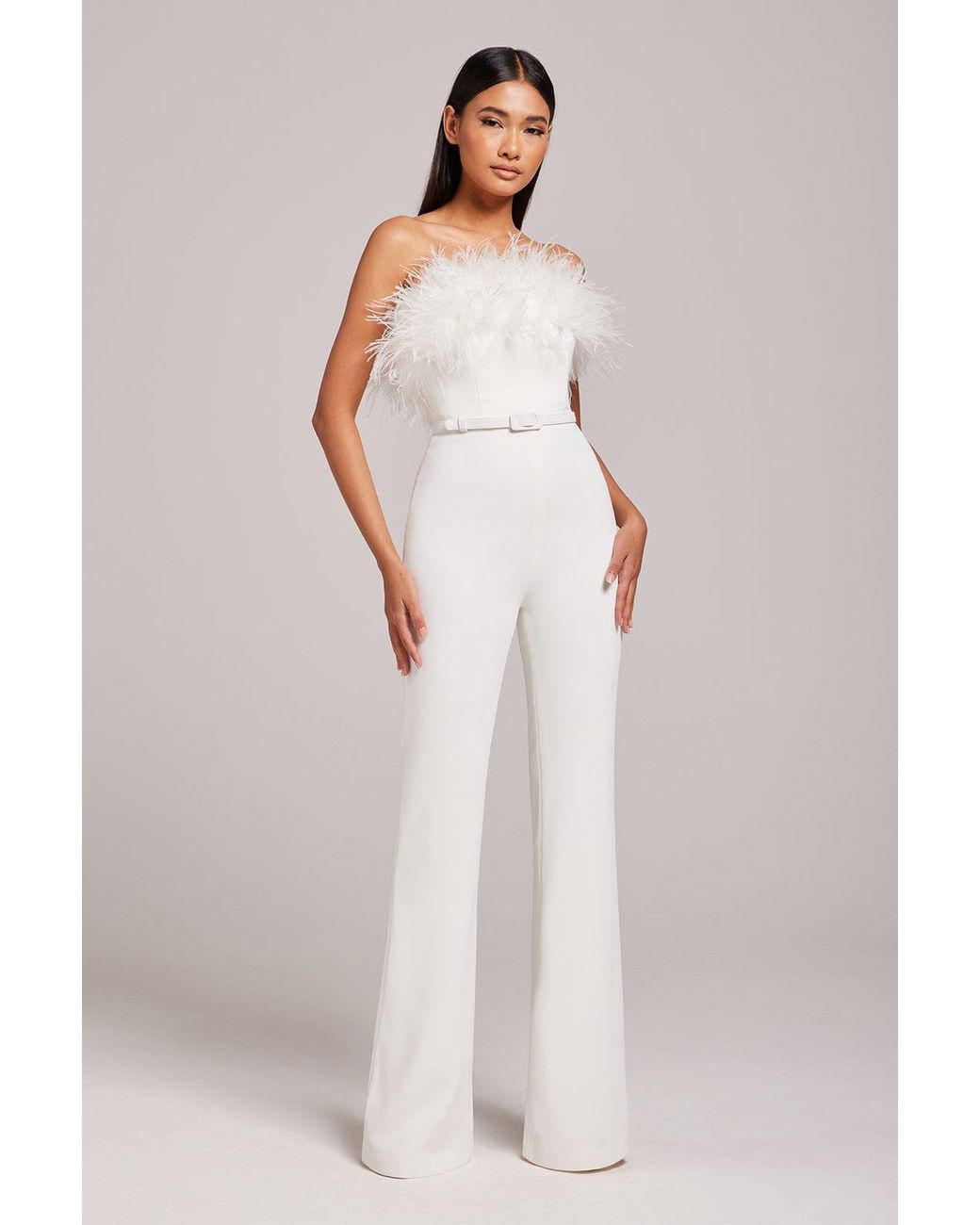 Nadine Merabi White Colette Jumpsuit