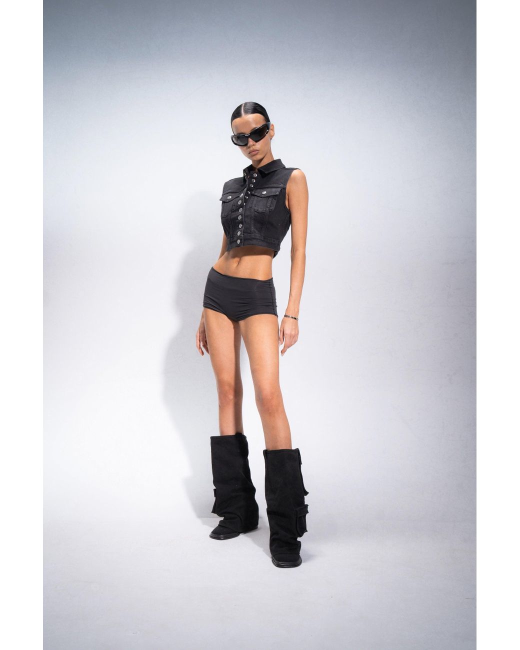 Naked Wolfe Natalia Canvas in Black | Lyst