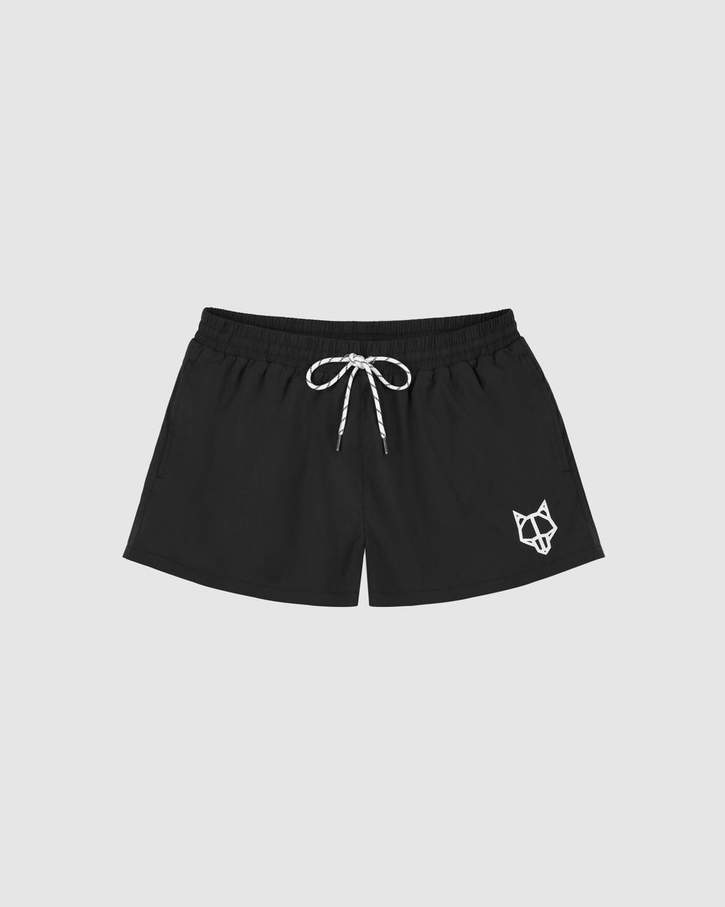 Naked Wolfe Black Printed Swim Trunks
