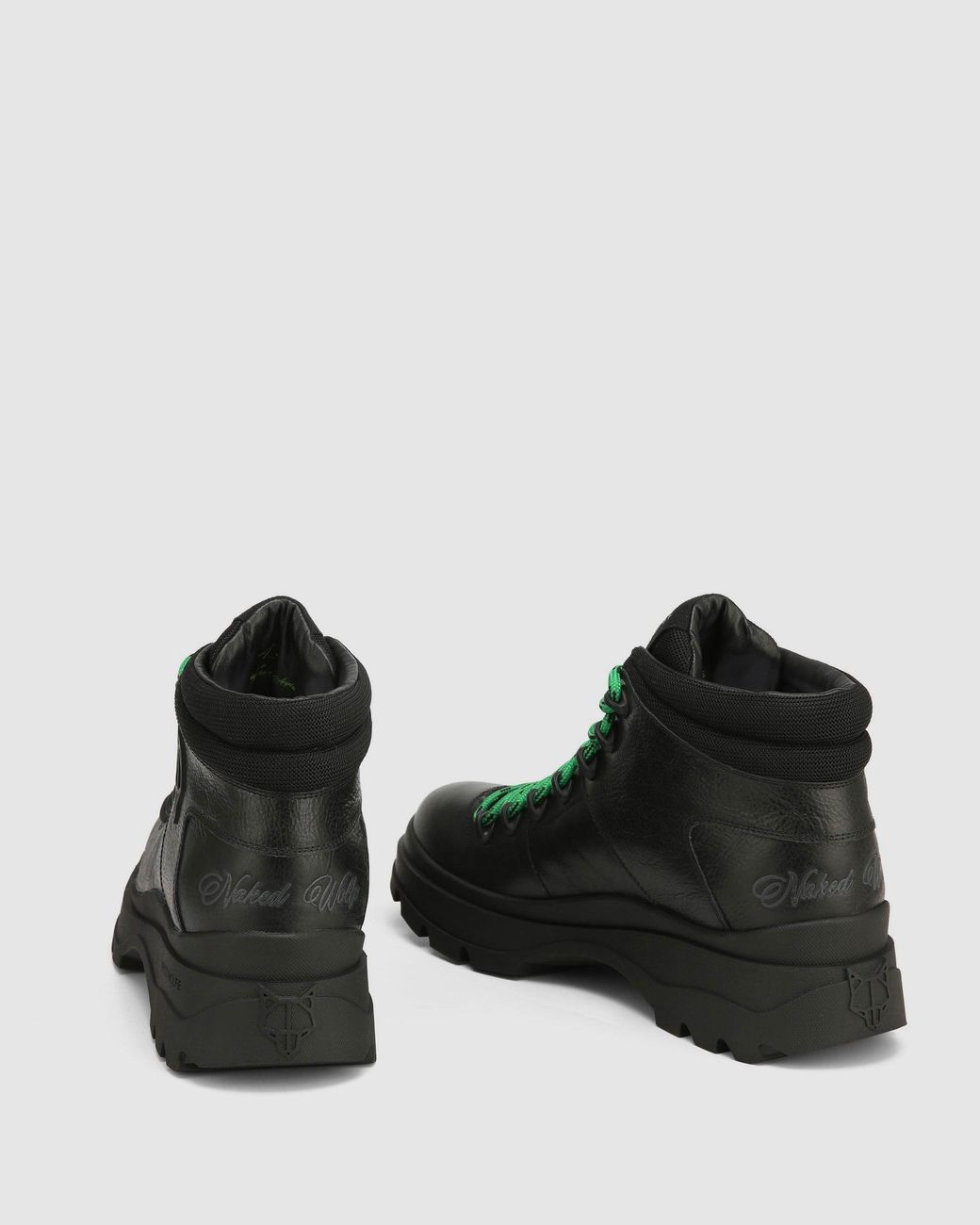 Naked Wolfe Black Leather Speed Lace Boots