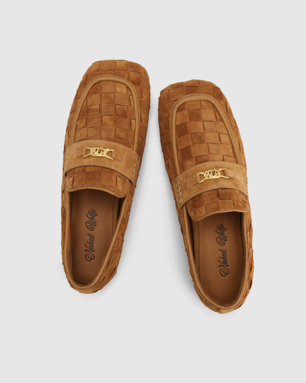 Naked Wolfe Brown Rover Loafer Woven Suede