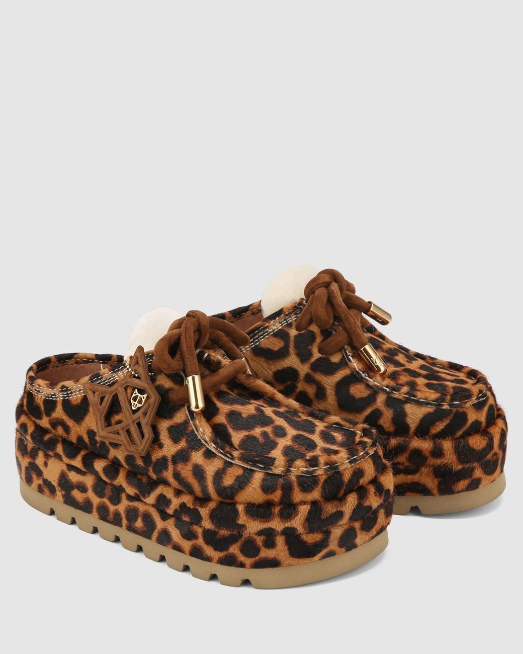 Naked Wolfe Brown Blizzard Leopard Pony/Shearling