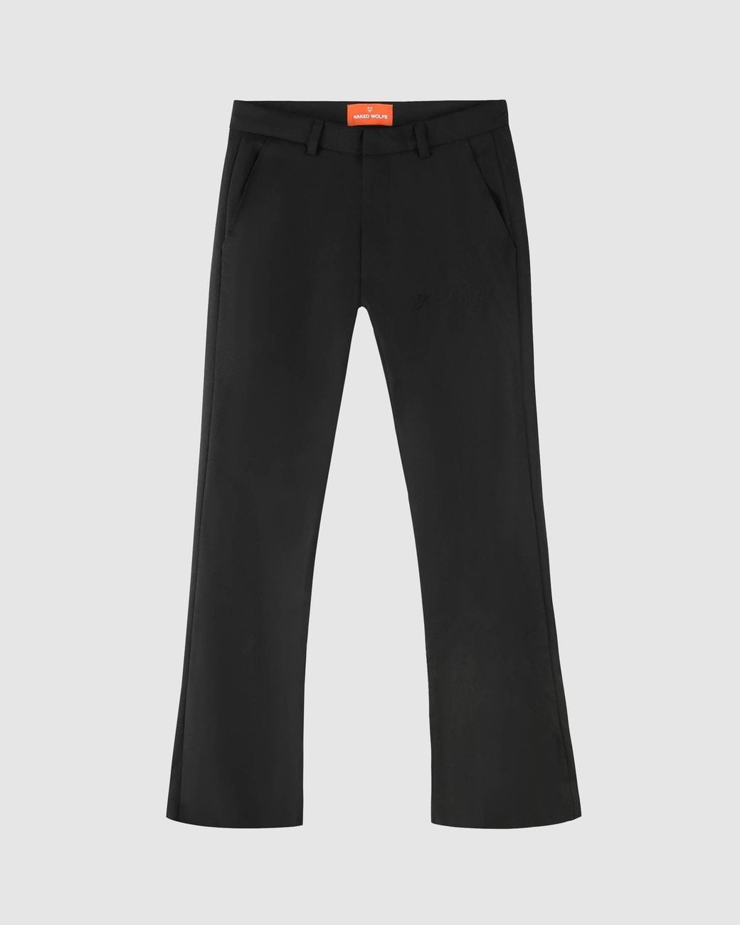 Naked Wolfe Black Flared Trousers Wool