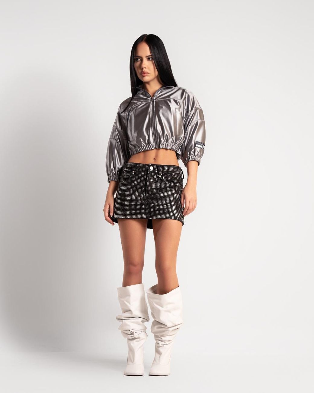 Naked Wolfe White Nappa Leather Pointed-Toe Boots