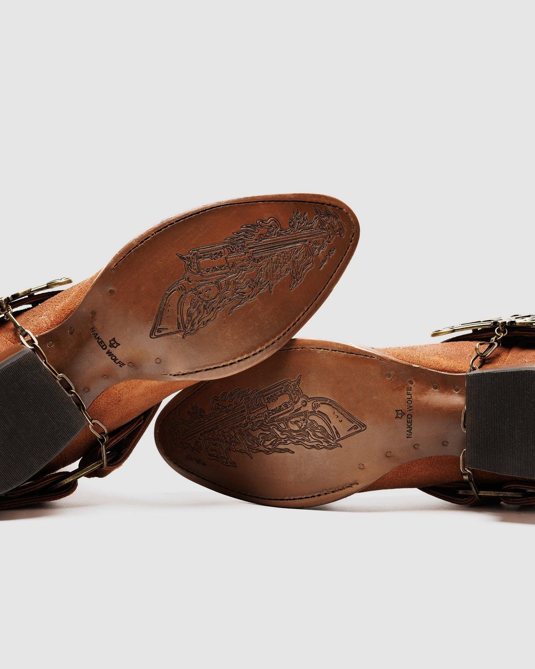 Naked Wolfe Brown Mexican Handcrafted Cowboy Leather Boots