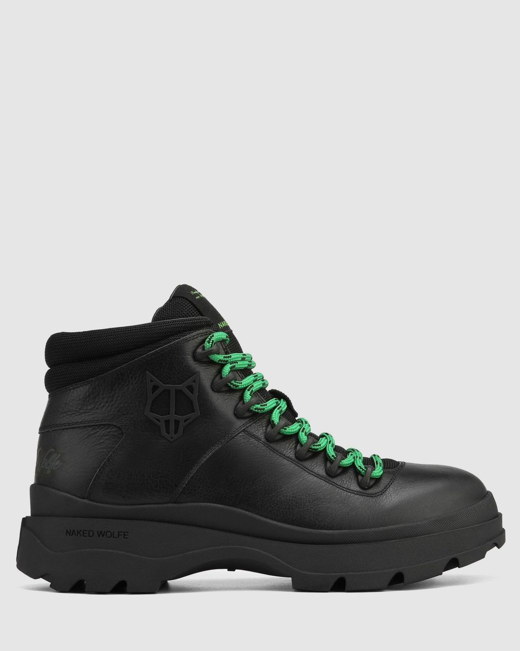 Naked Wolfe Black Leather Speed Lace Boots