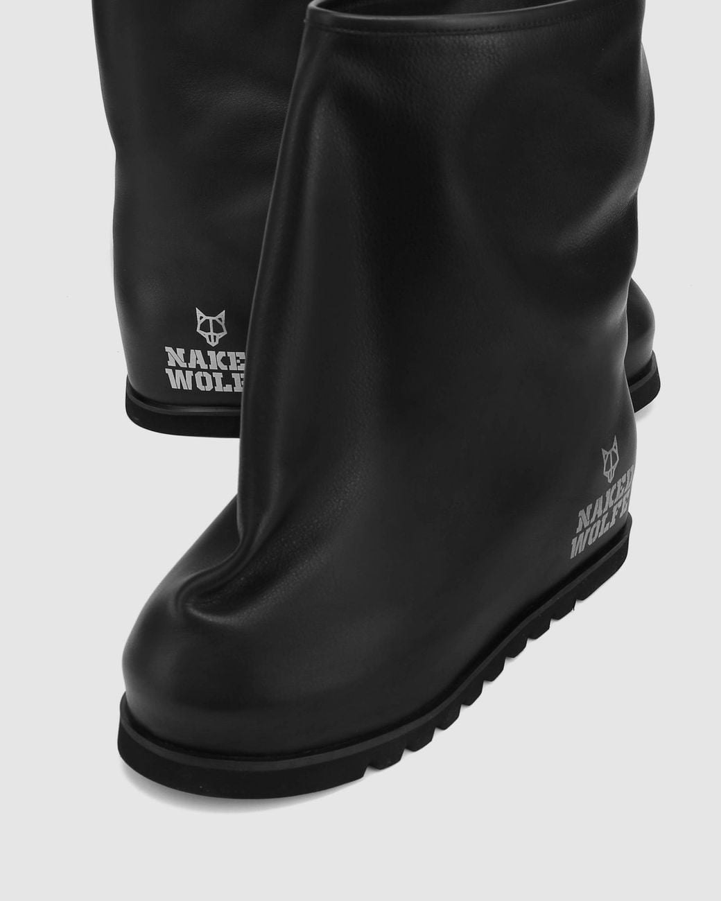 Naked Wolfe Black The Bag Boot Leather