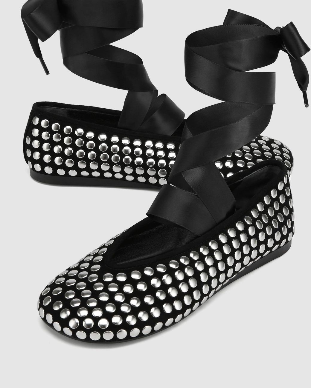 Naked Wolfe Black Purr Studded Suede
