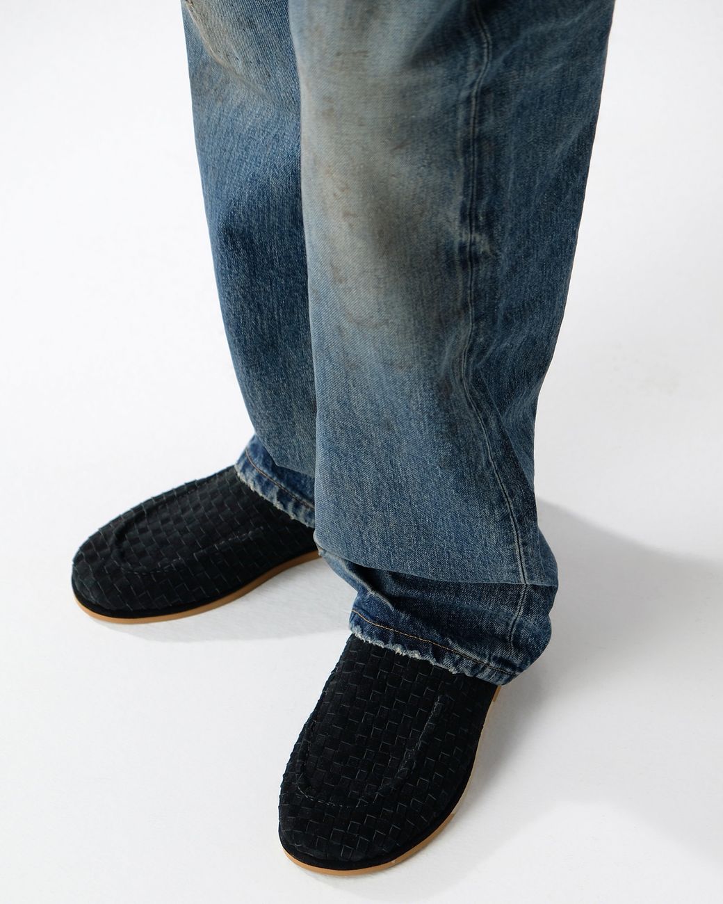 Naked Wolfe Black The Rare Mule Woven Suede