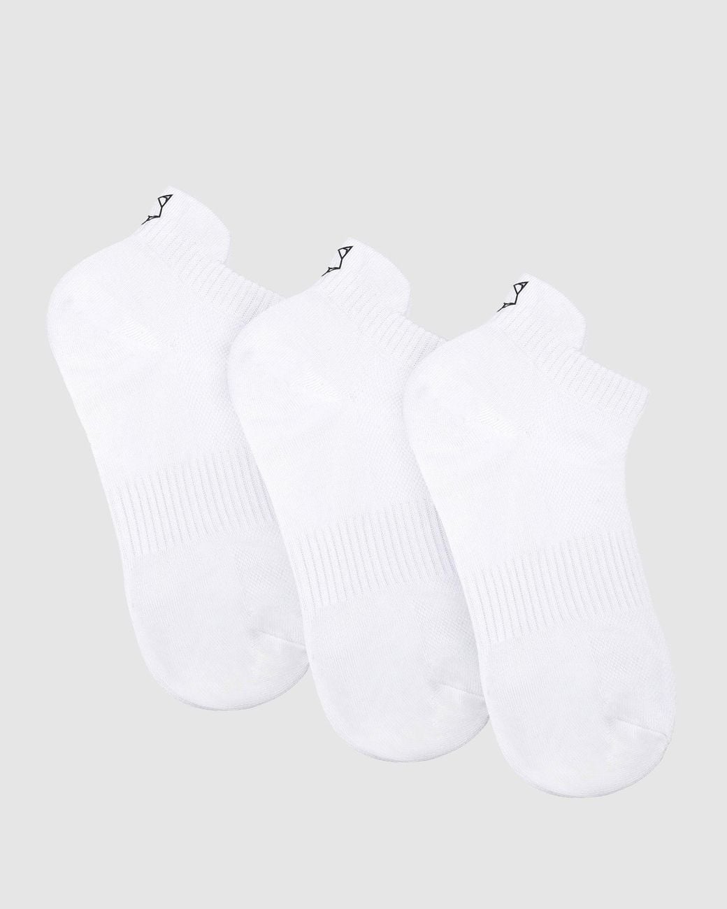 Naked Wolfe White 3 Pack Ankle Socks