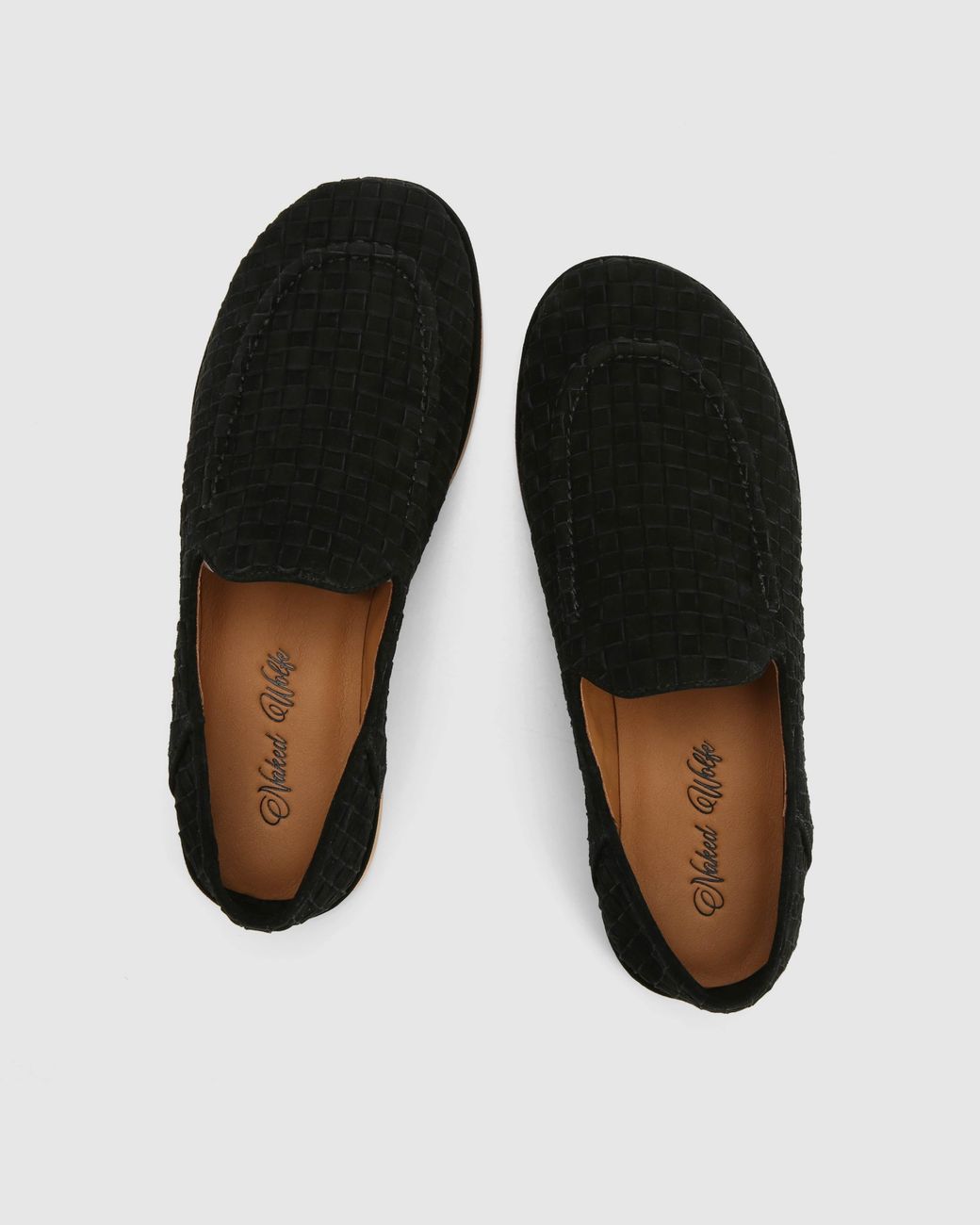 Naked Wolfe Black The Rare Mule Woven Suede