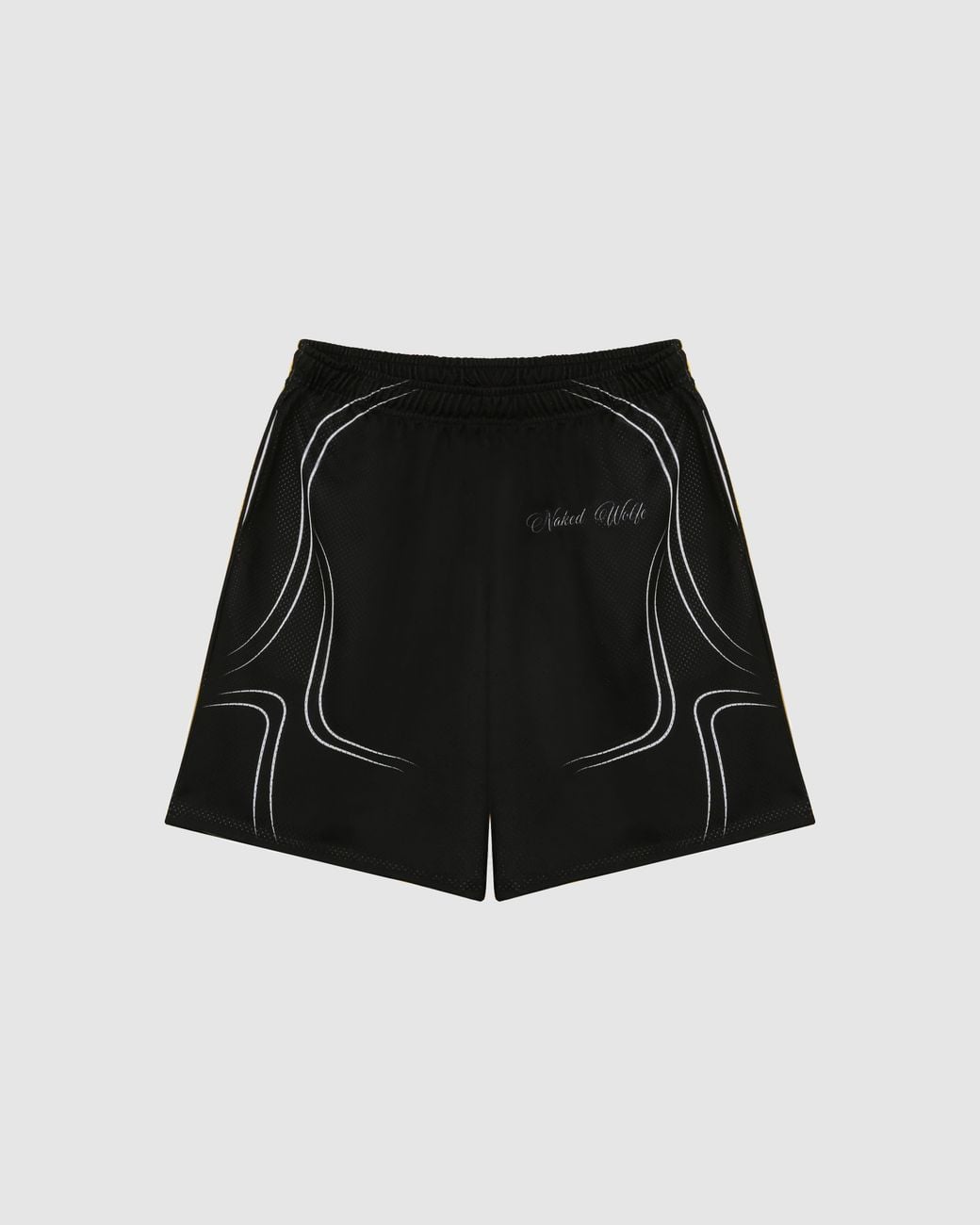 Naked Wolfe Black Mesh Jersey Athletic Shorts