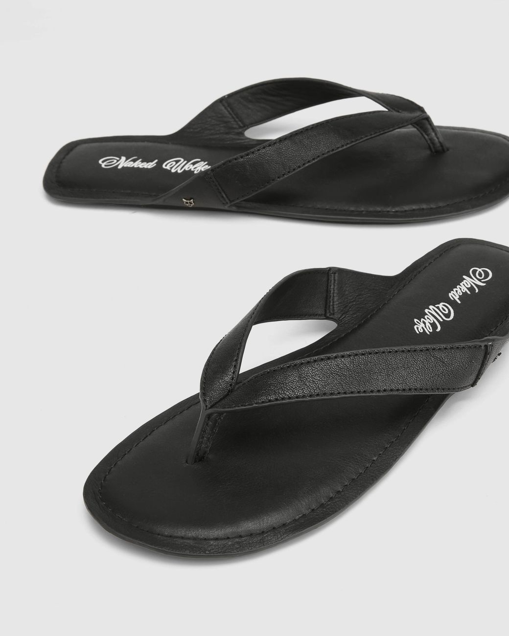 Naked Wolfe Black The Rambo Sandal Leather