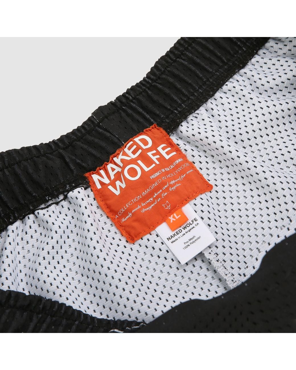 Naked Wolfe Black Mesh Jersey Athletic Shorts