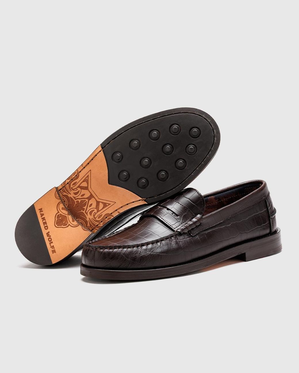 Naked Wolfe Brown Riviera Croc
