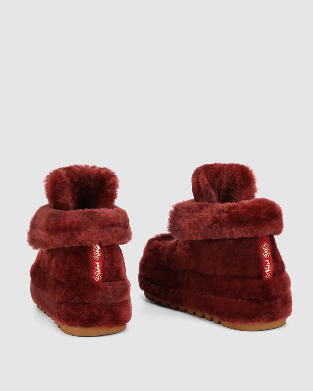 Naked Wolfe Red Bambi Burgundy Shearling