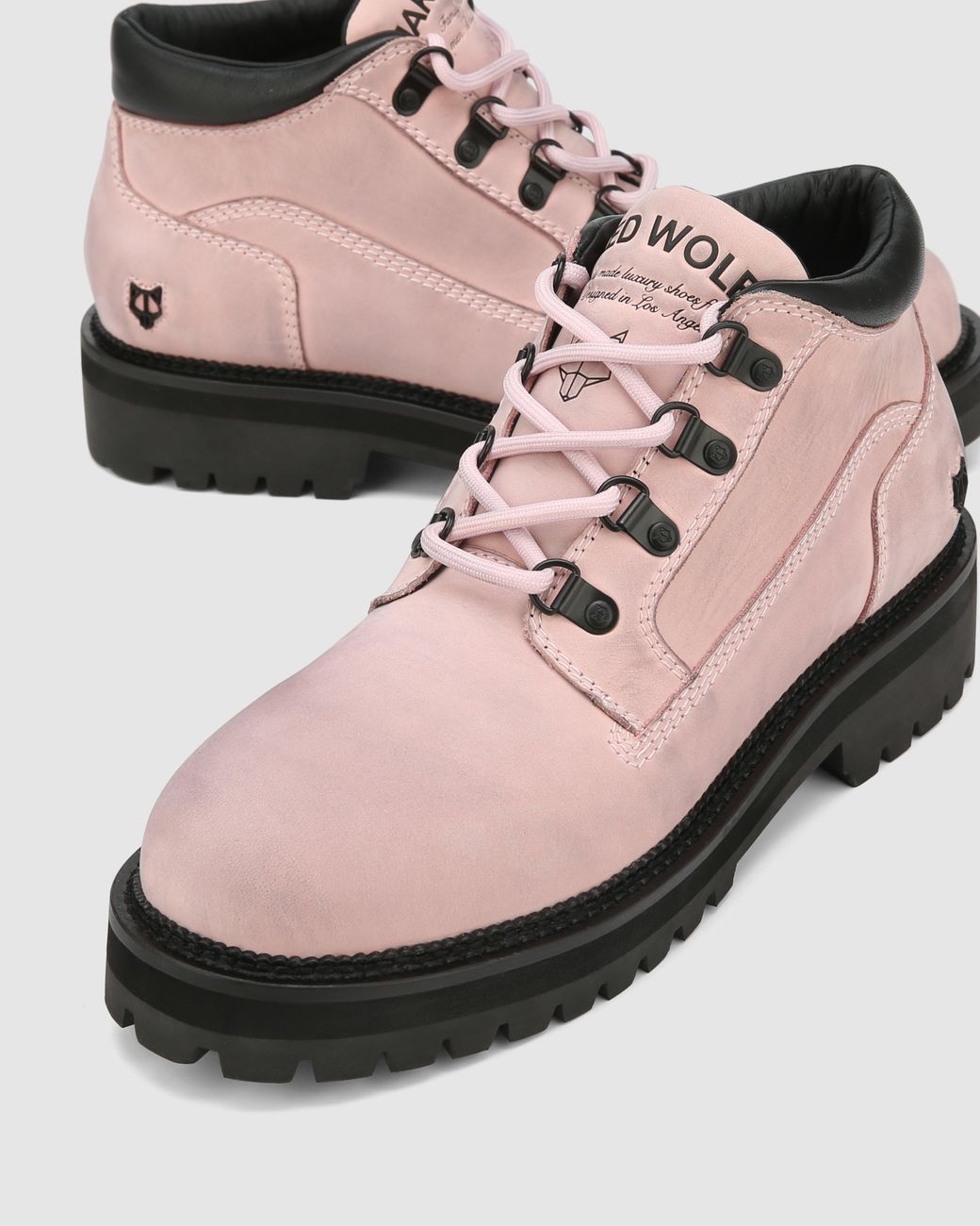 Naked Wolfe Pink Nubuck Leather Chukka Boots