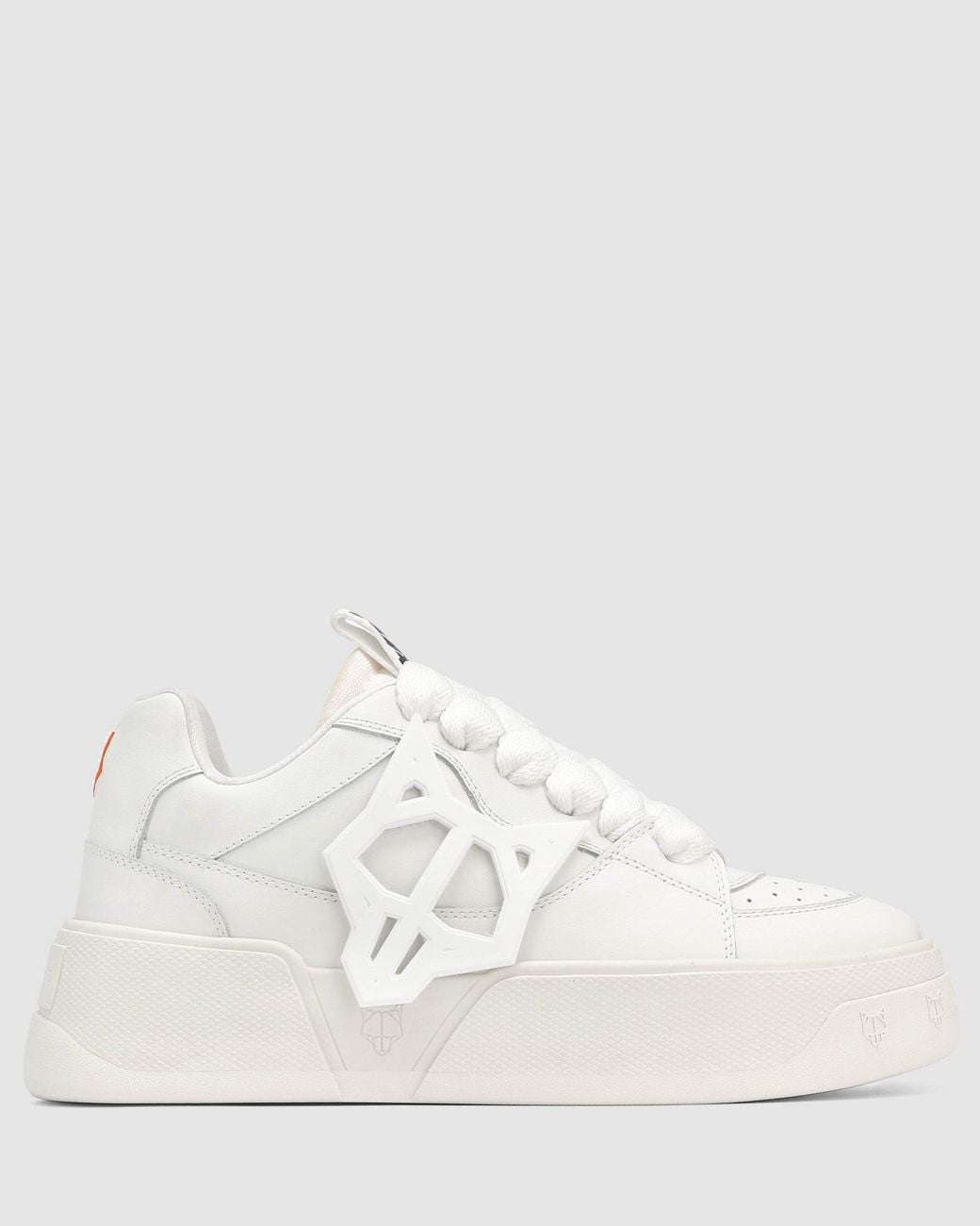 Naked Wolfe White Leather Skate-Inspired Chunky Sneakers
