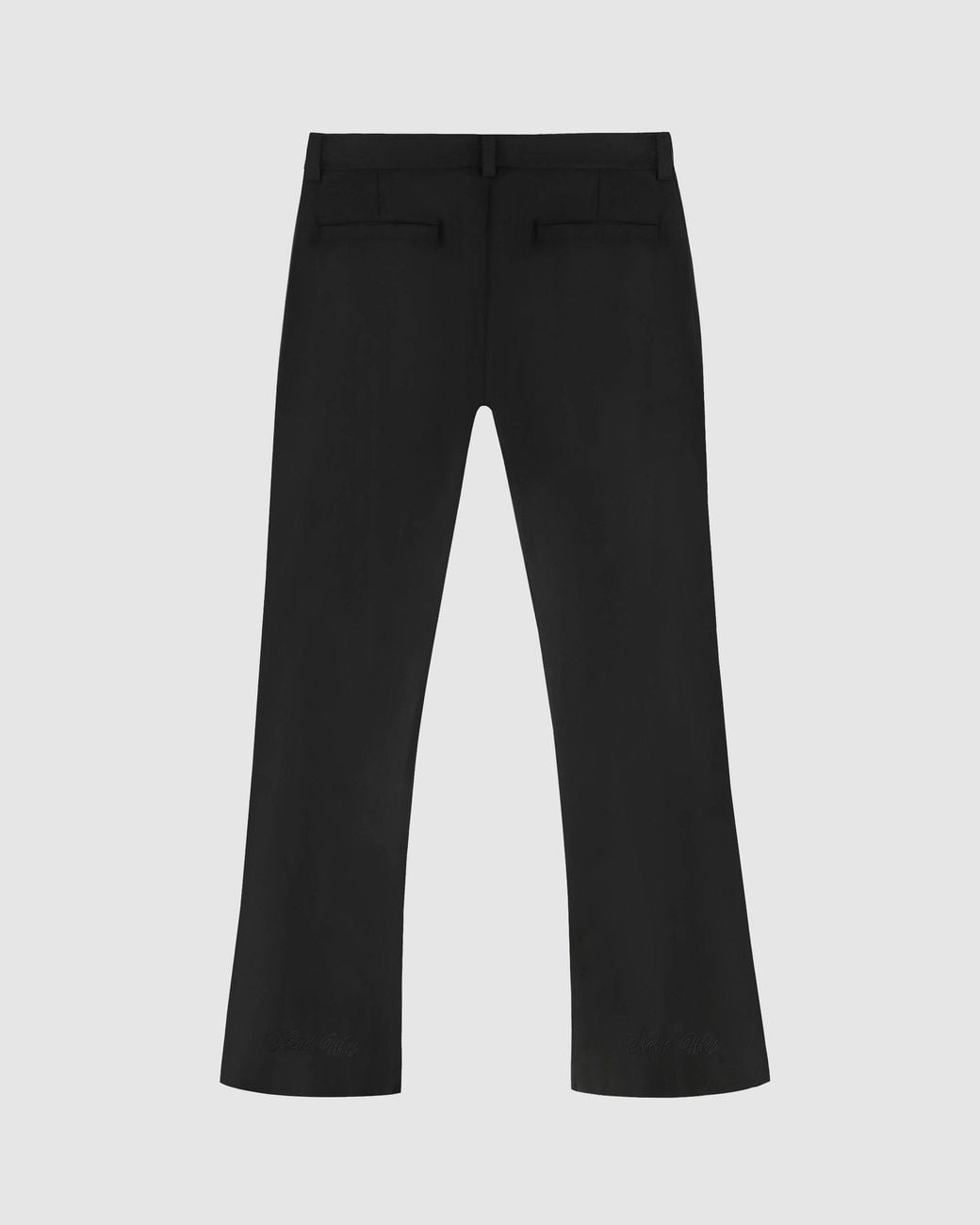Naked Wolfe Black Flared Trousers Wool