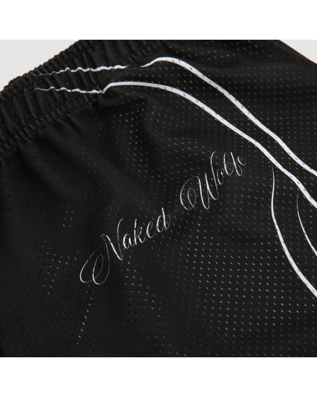 Naked Wolfe Black Mesh Jersey Athletic Shorts
