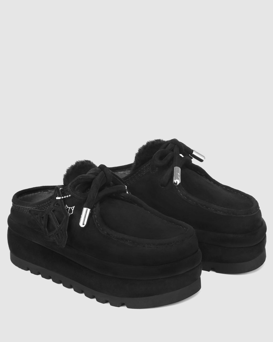Naked Wolfe Black Blizzard Suede/Shearling