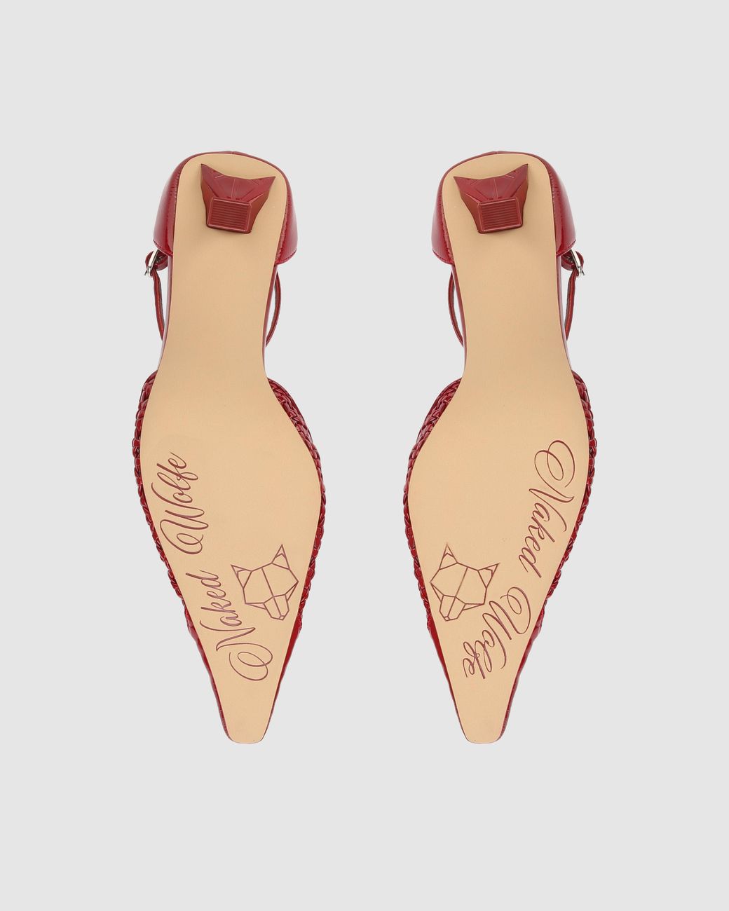Naked Wolfe Red Fable Crinkle Patent