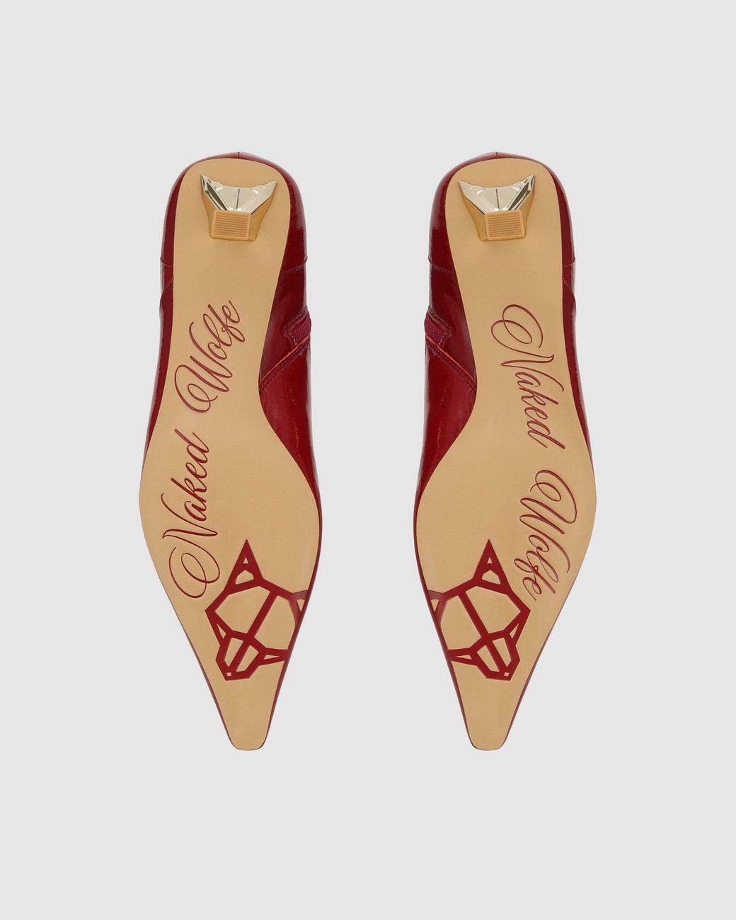Naked Wolfe Red Tempting Crinkle Patent Leather