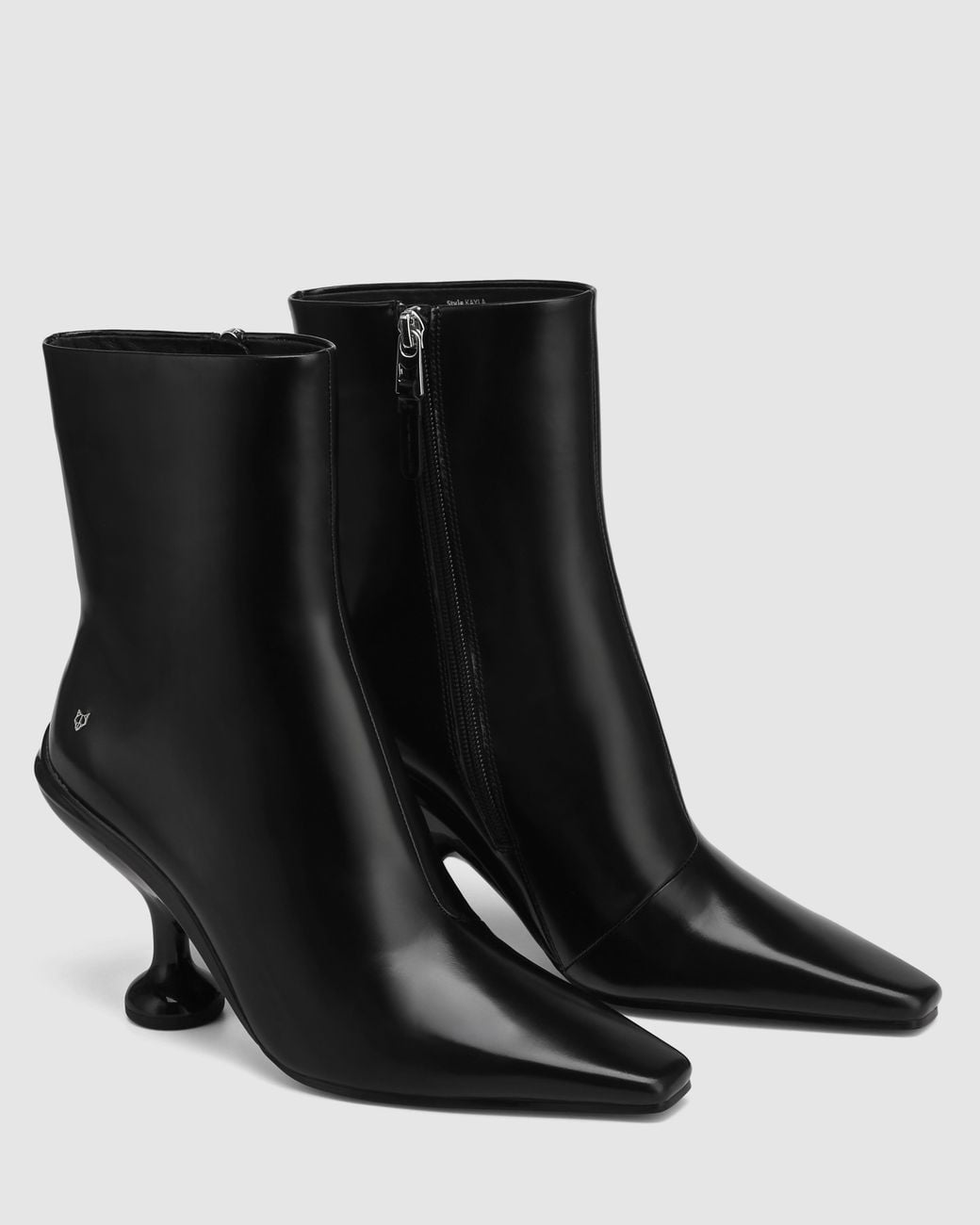 Naked Wolfe Black Kayla Box Leather