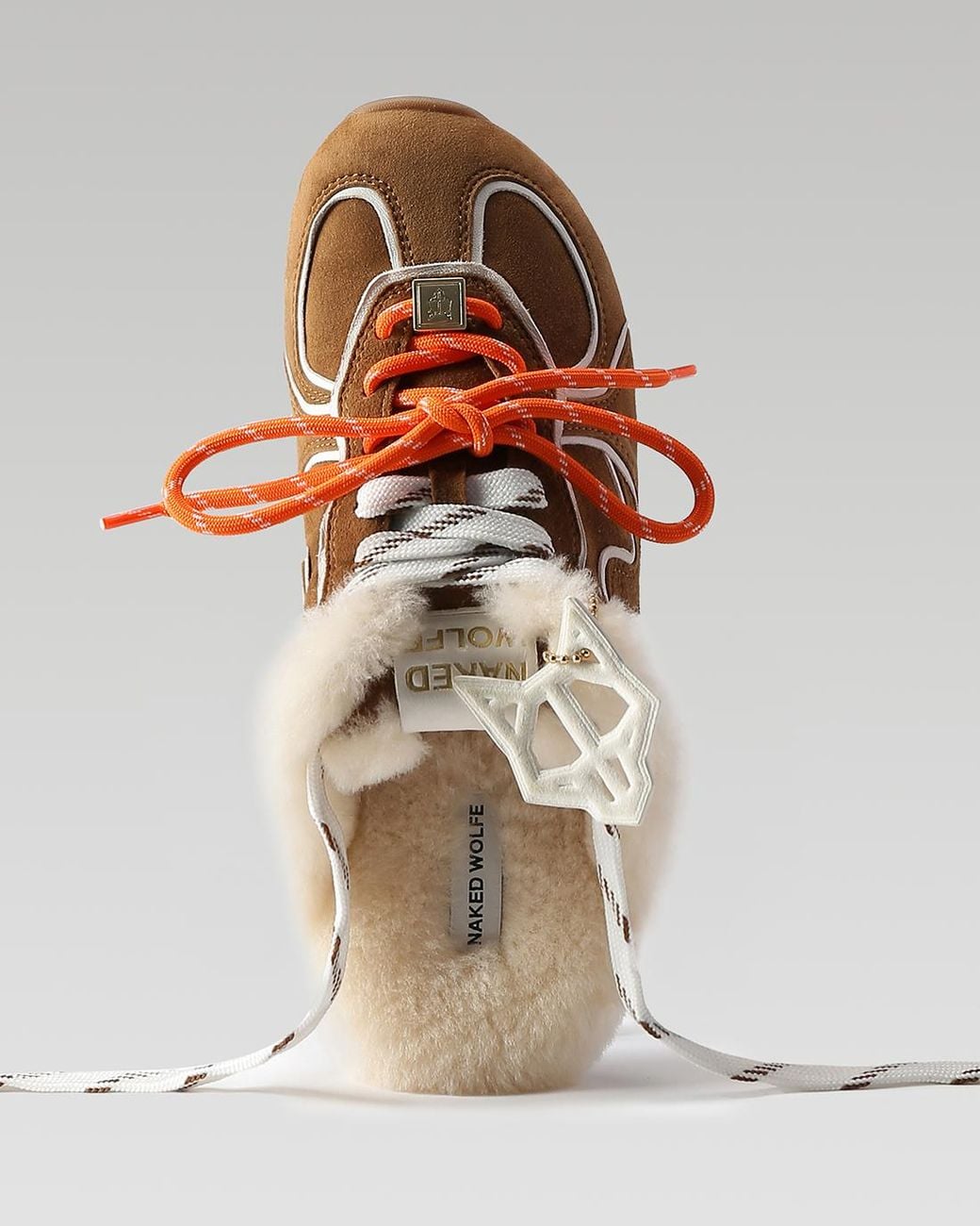 Naked Wolfe Brown Adorn Tan Suede