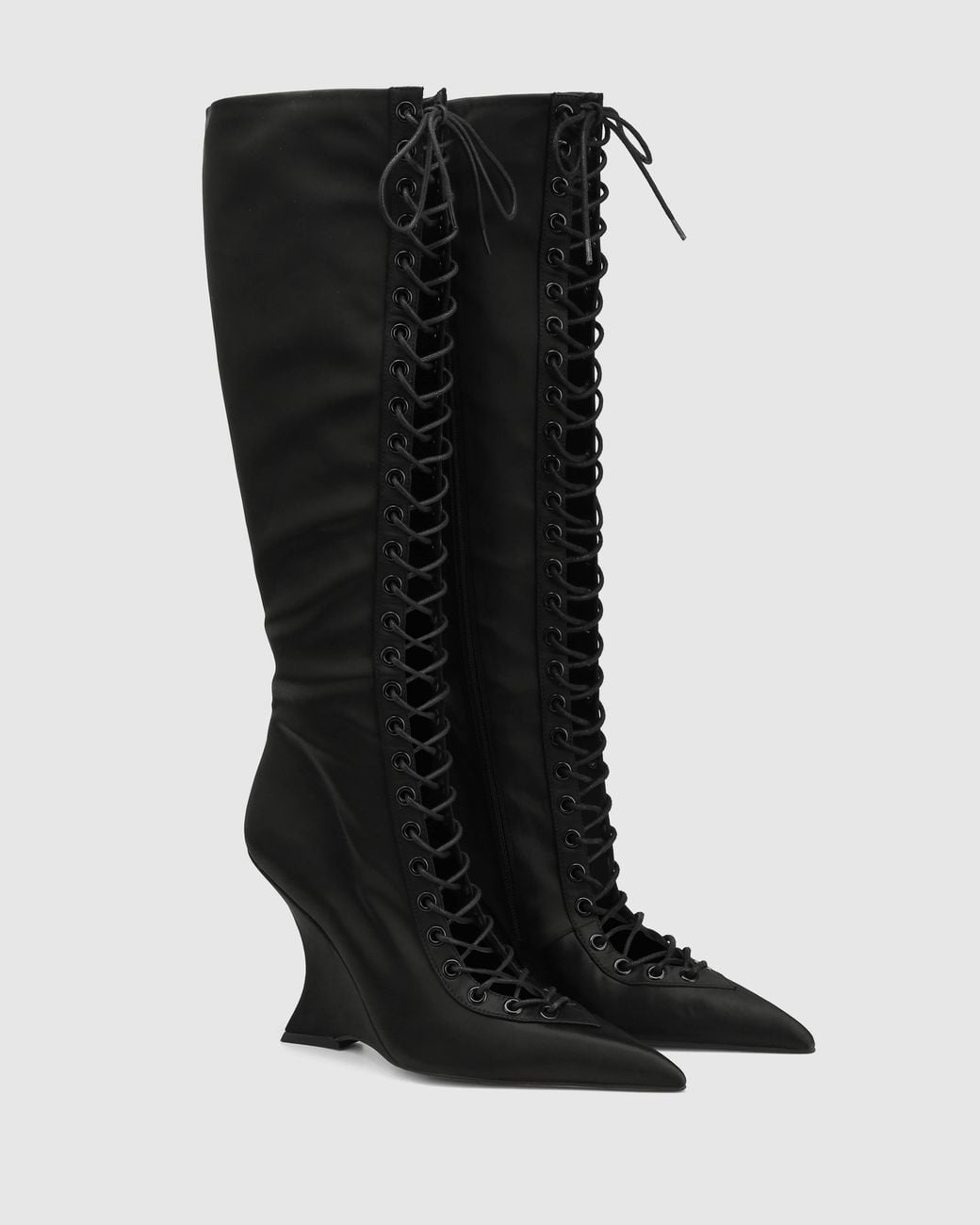 Naked Wolfe Black Lacy Satin