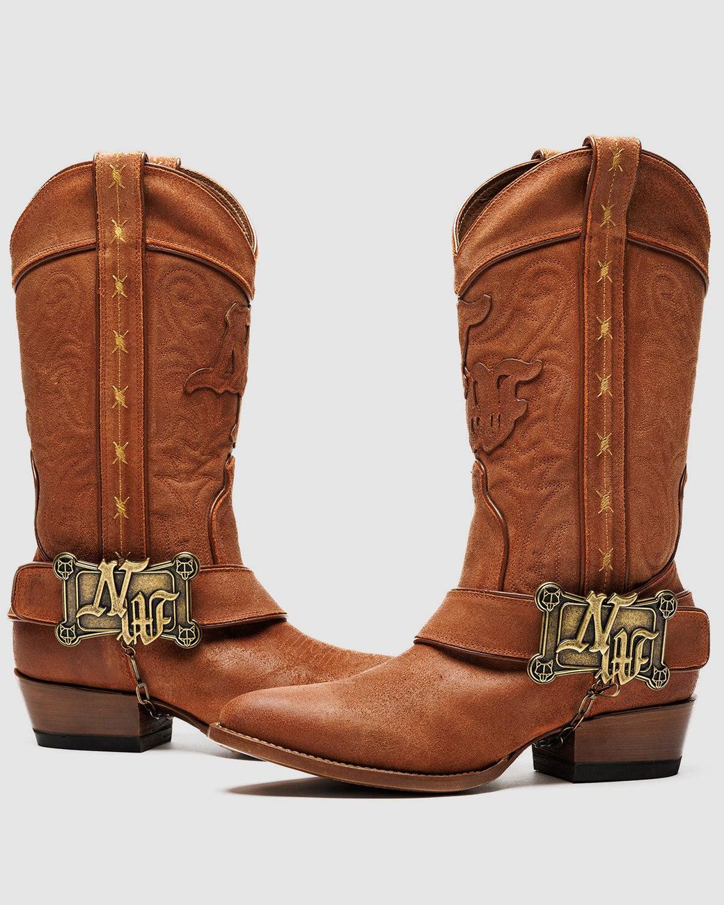 Naked Wolfe Brown Mexican Handcrafted Cowboy Leather Boots