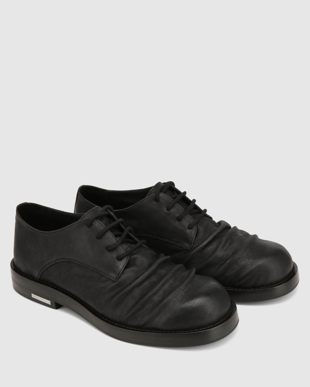 Naked Wolfe Black The Wrinkled Derby Leather